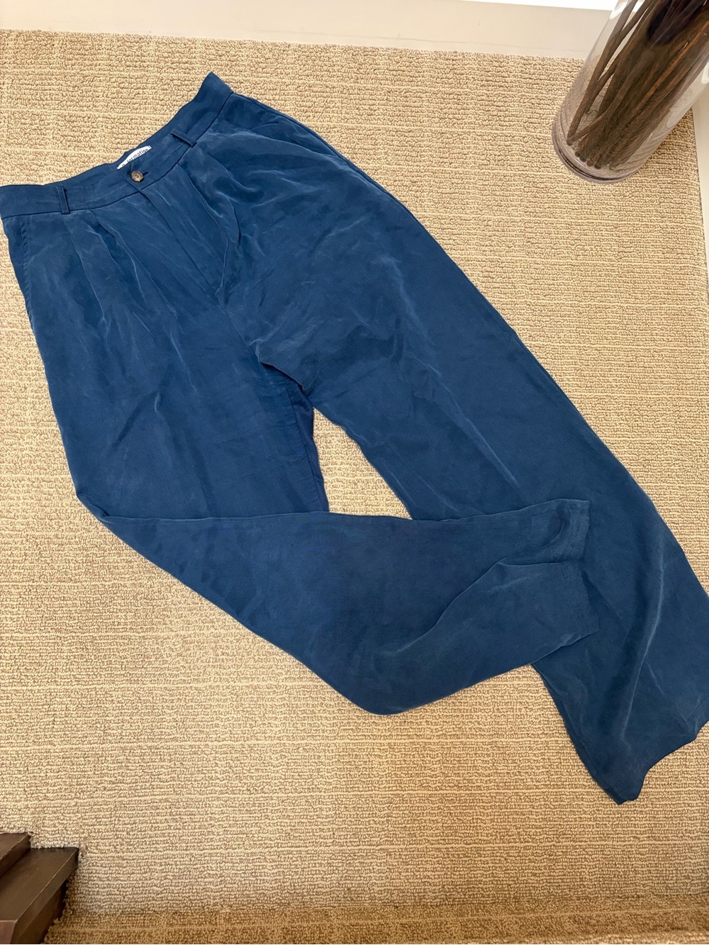 Reformation women’s Navy Blue Chino-Style Trousers